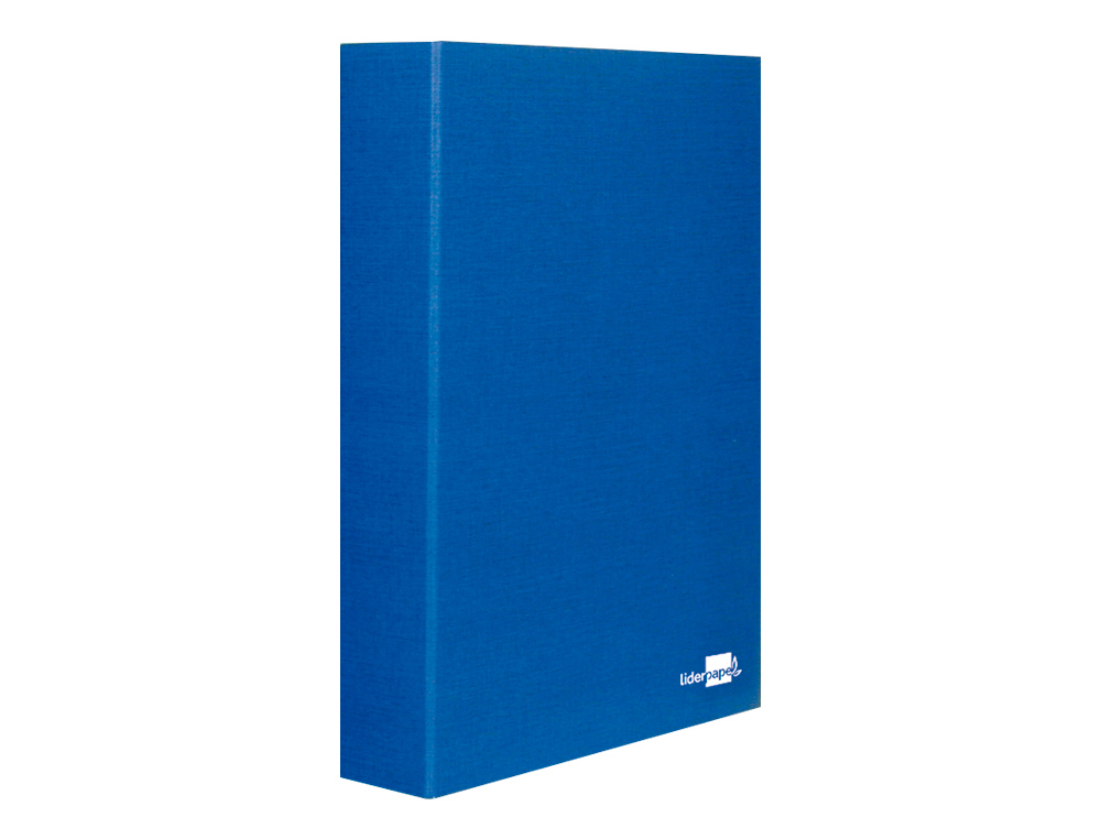 CAPA LIDERPAPEL PAPER COAT 4 ANEIS 25 MM FORRO PVC FOLIO AZUL