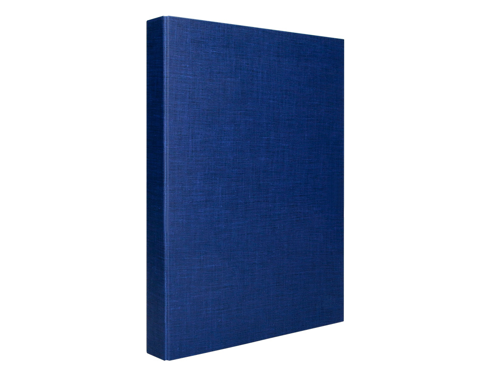 CAPA LIDERPAPEL PAPER COAT 4 ANEIS 25 MM FORRO PVC FOLIO AZUL