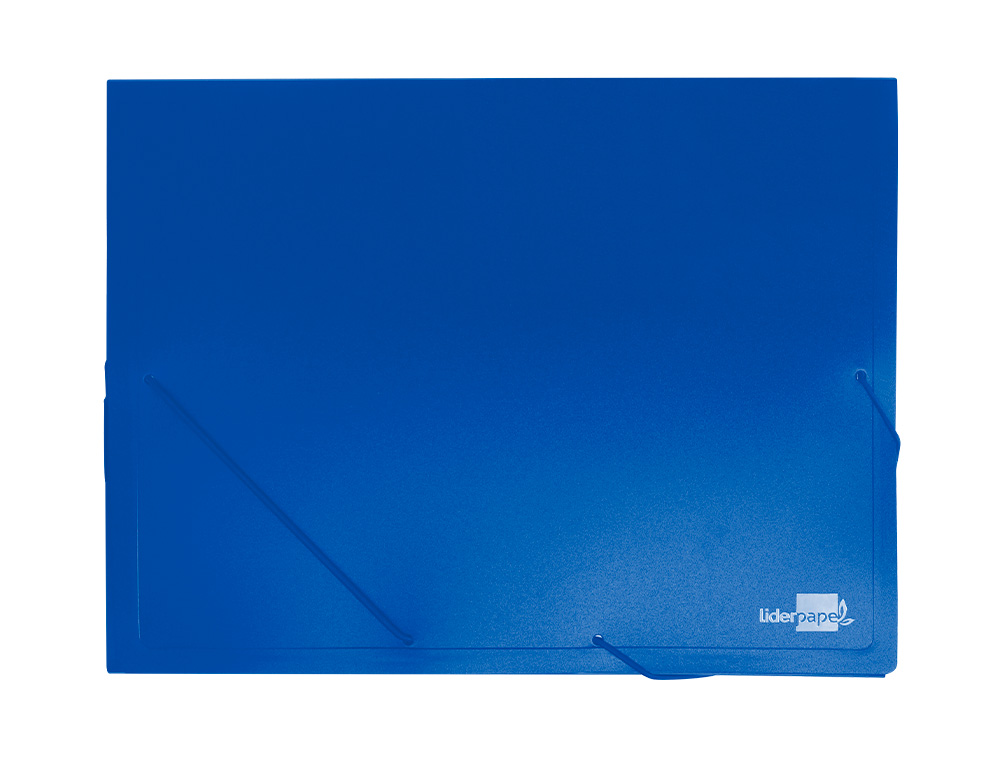 PASTA DE ELASTICOS LIDERPAPEL COM LOMBADA RIGIDA DIN A4 2 BOLSAS AZUL
