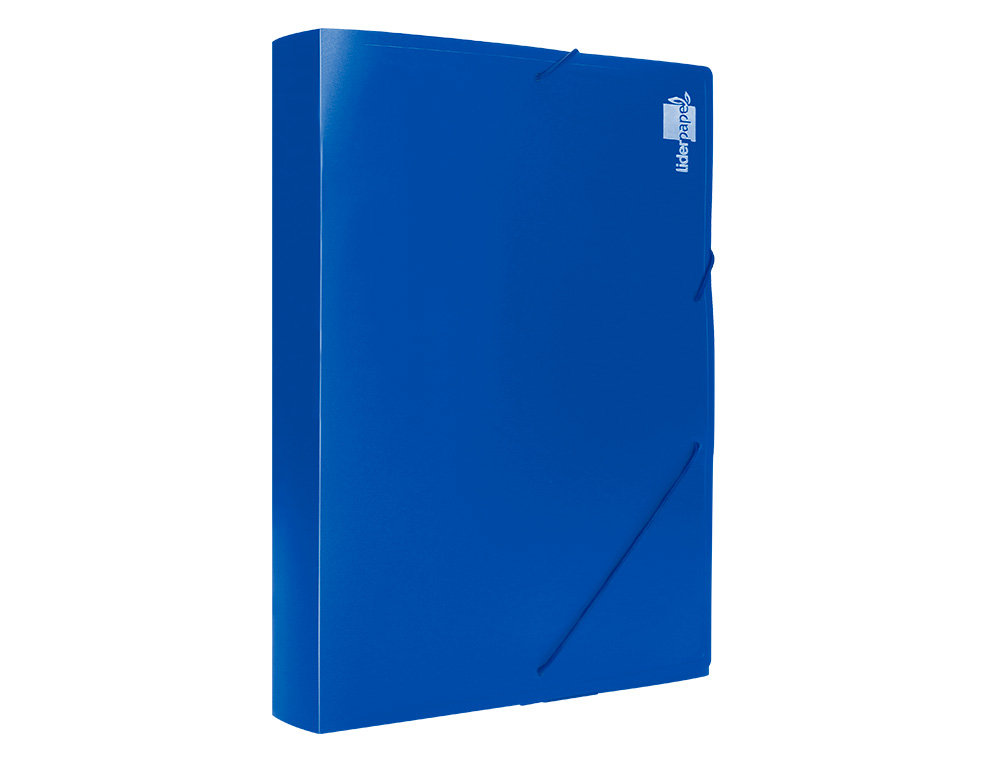 PASTA DE ELASTICOS LIDERPAPEL COM LOMBADA RIGIDA DIN A4 2 BOLSAS AZUL