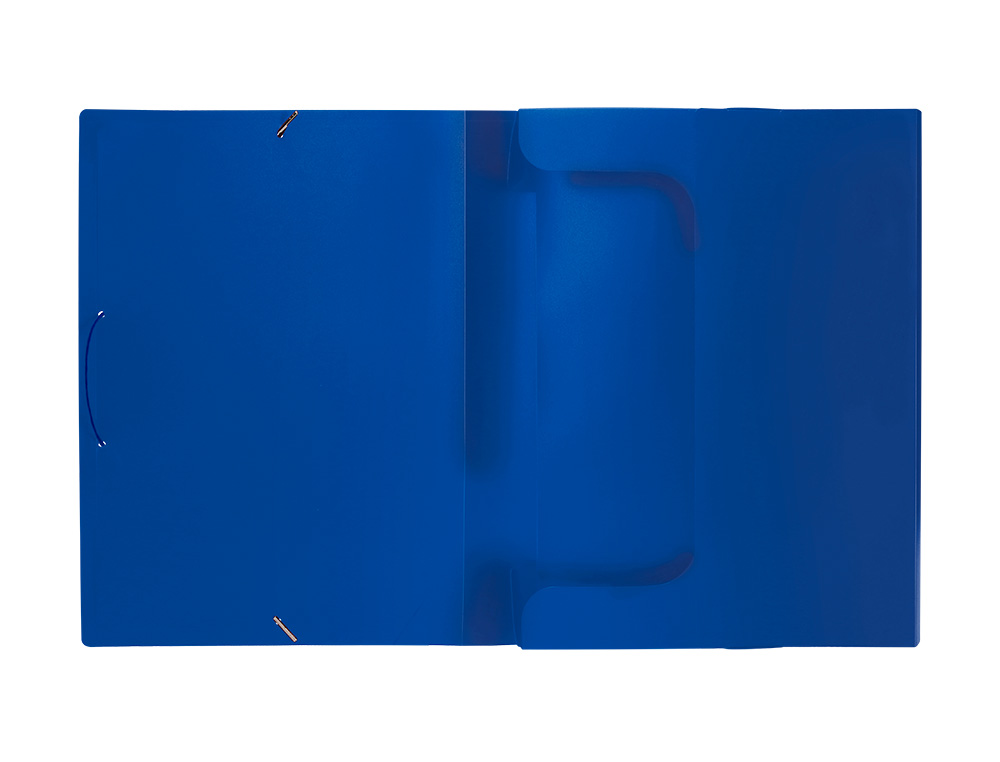 PASTA DE ELASTICOS LIDERPAPEL COM LOMBADA RIGIDA DIN A4 2 BOLSAS AZUL