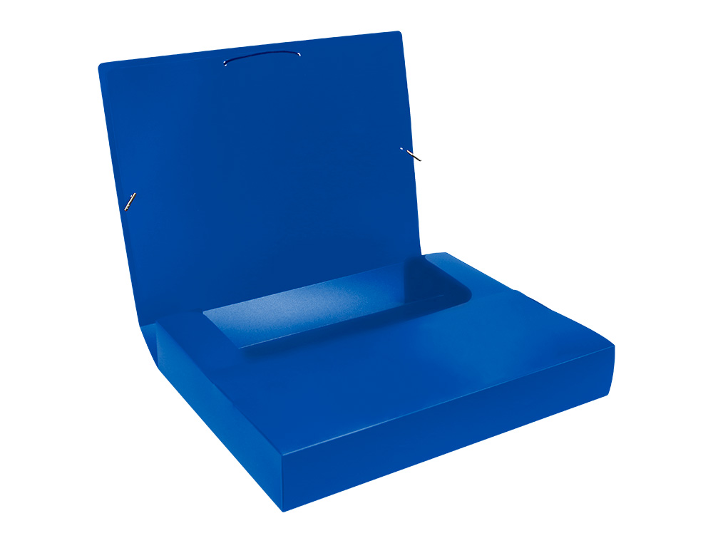 PASTA DE ELASTICOS LIDERPAPEL COM LOMBADA RIGIDA DIN A4 2 BOLSAS AZUL