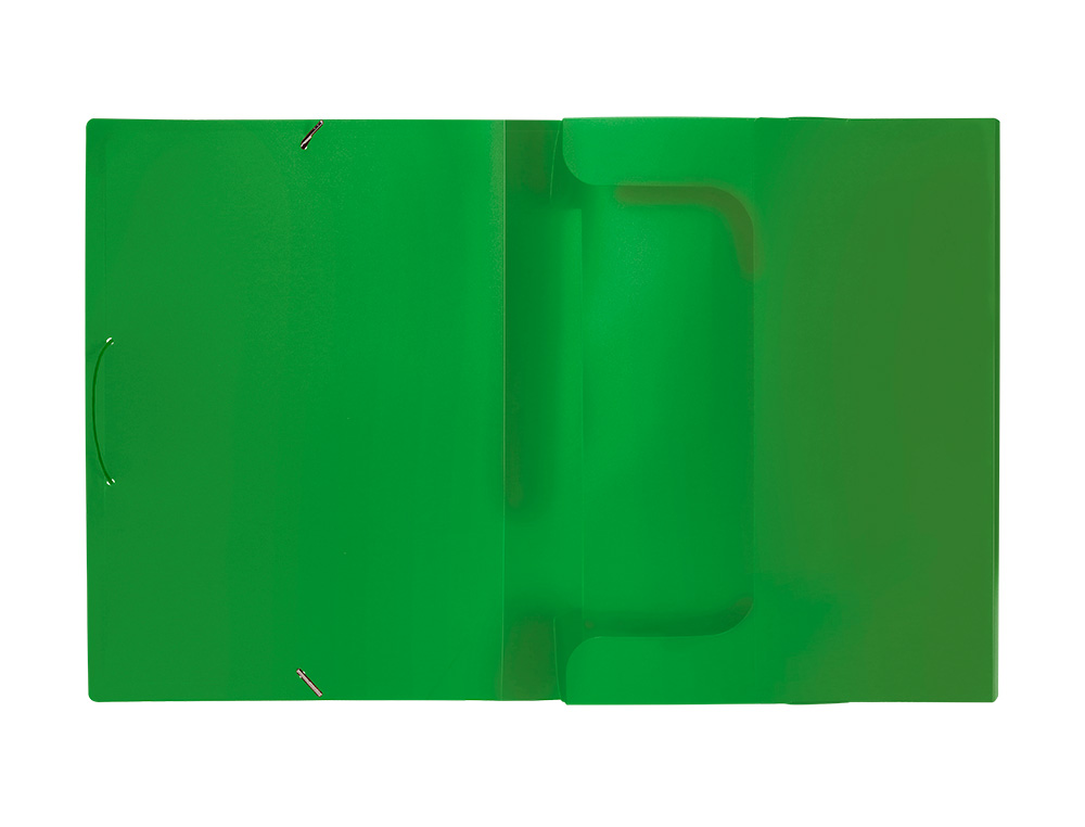 PASTA DE ELASTICOS LIDERPAPEL POLIPROPILENO DIN A4 VERDE LOMBADA 50 MM