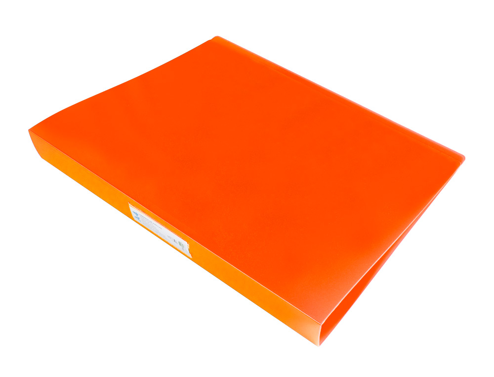 PASTA LIDERPAPEL 4 ANEIS 25 MM MISTOS POLIPROPILENO DIN A4 LARANJA SERIE FROSTY