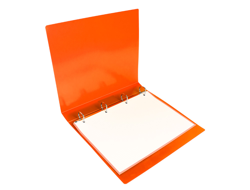 PASTA LIDERPAPEL 4 ANEIS 25 MM MISTOS POLIPROPILENO DIN A4 LARANJA SERIE FROSTY