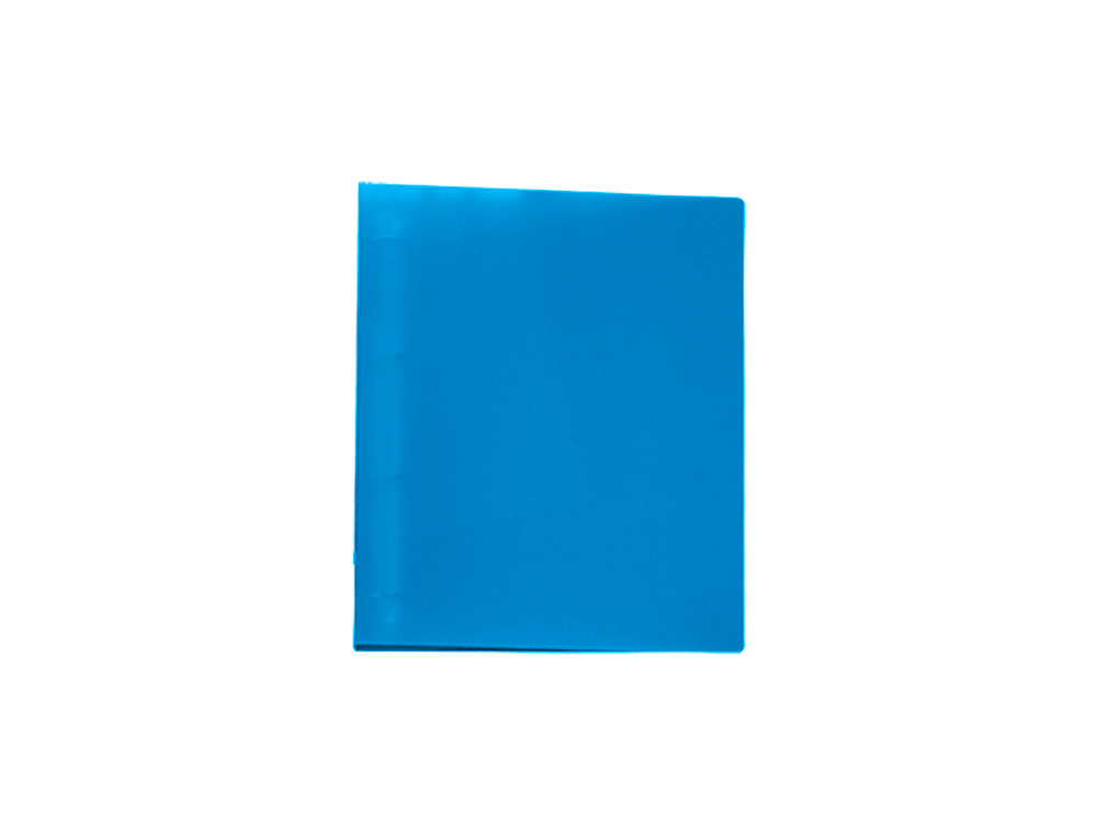 PASTA LIDERPAPEL POLIPROPILENO DIN A4 4 ANEIS 25 MM MISTOS AZUL TRANSLUCIDO
