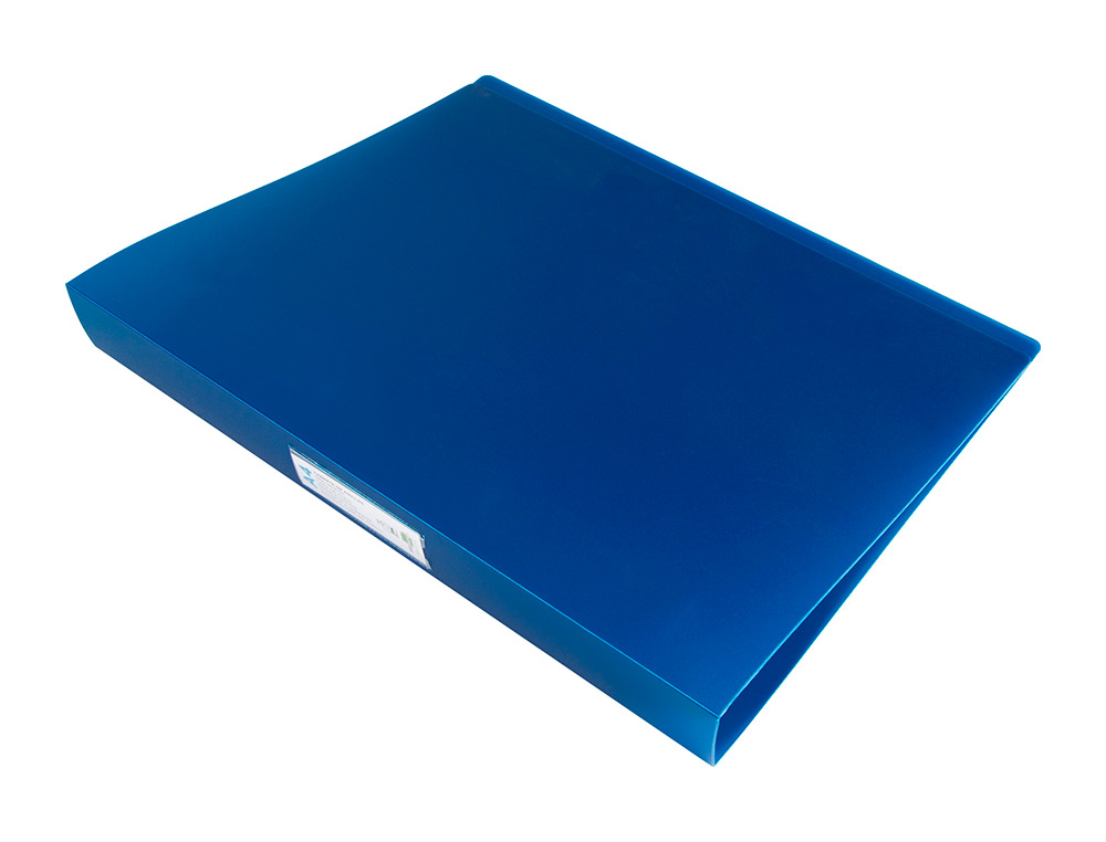PASTA LIDERPAPEL POLIPROPILENO DIN A4 4 ANEIS 25 MM MISTOS AZUL TRANSLUCIDO
