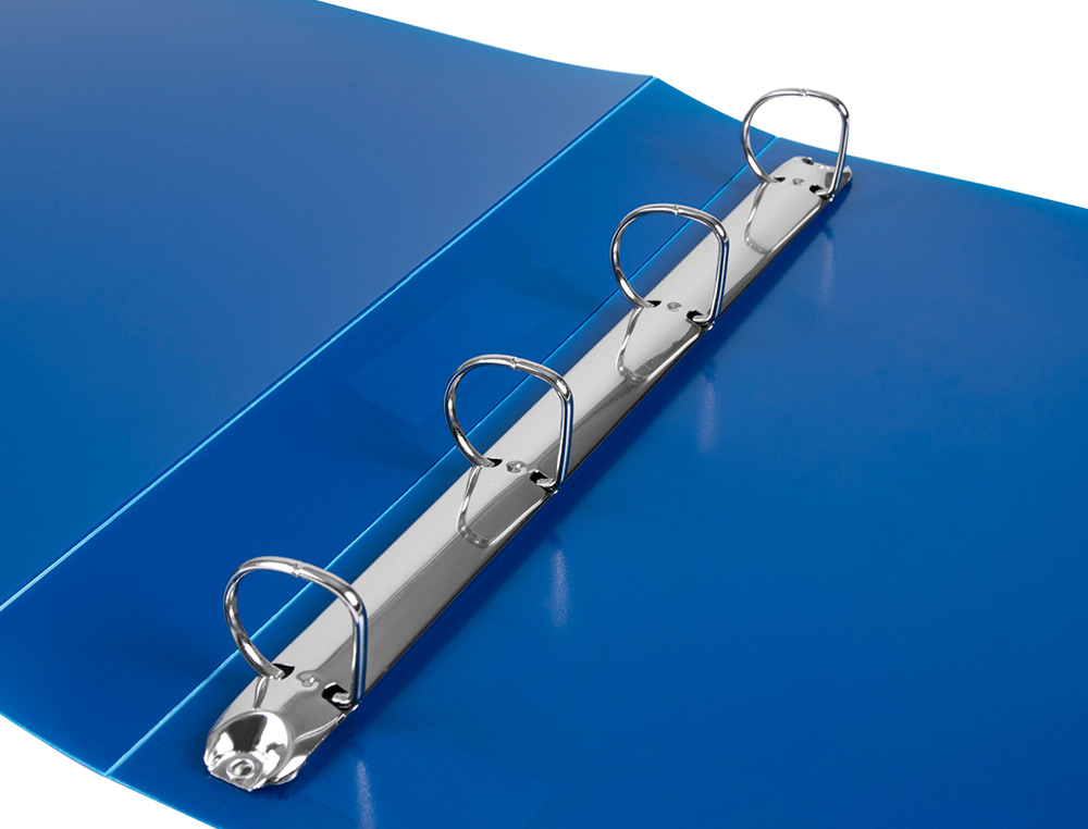 PASTA LIDERPAPEL POLIPROPILENO DIN A4 4 ANEIS 25 MM MISTOS AZUL TRANSLUCIDO