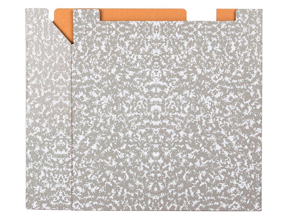 CAIXA PARA PASTA DE ARQUIVO LIDERPAPEL CLASSIC RED DIN A4 MARMOREADA CINZA