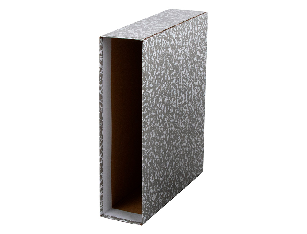 CAIXA PARA PASTA DE ARQUIVO LIDERPAPEL CLASSIC RED DIN A4 MARMOREADA CINZA