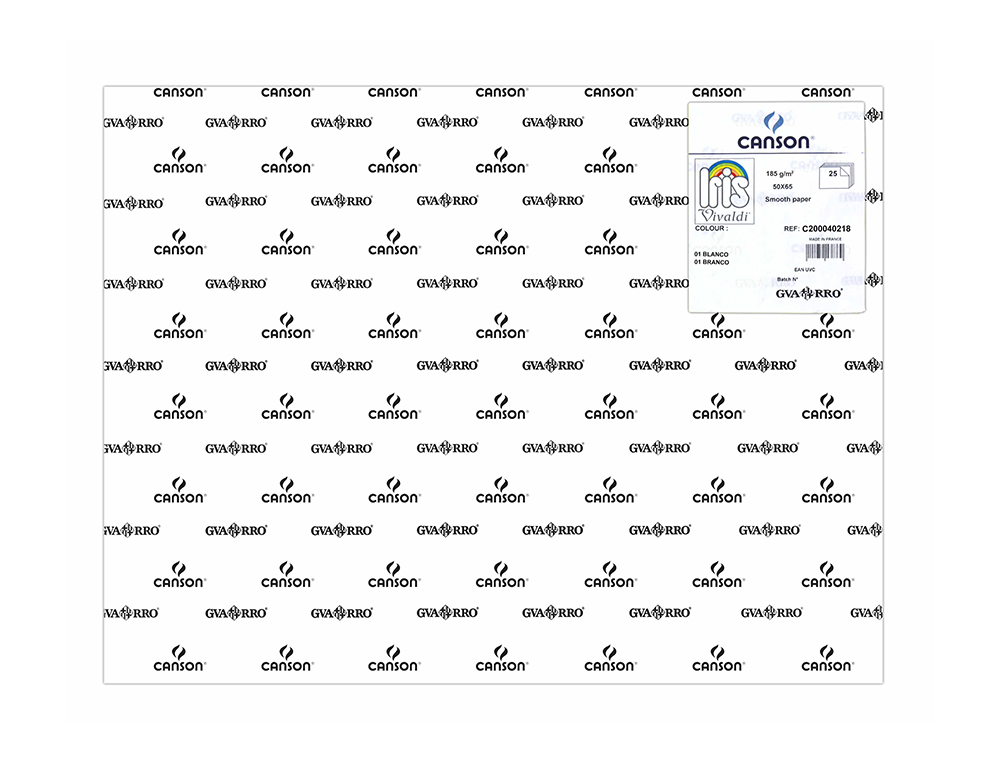 CARTOLINA GUARRO 50X65 CM 185 GR BRANCA
