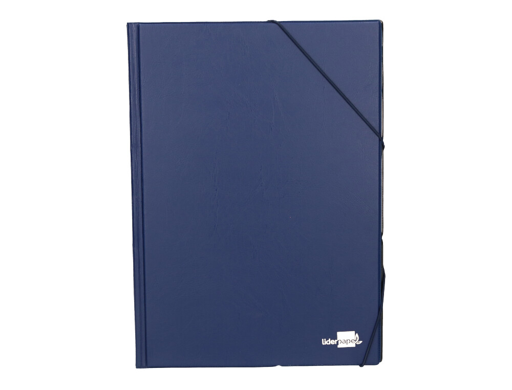 PASTA DE ELASTICOS LIDERPAPEL PLASTICA SEM ABAS AZUL