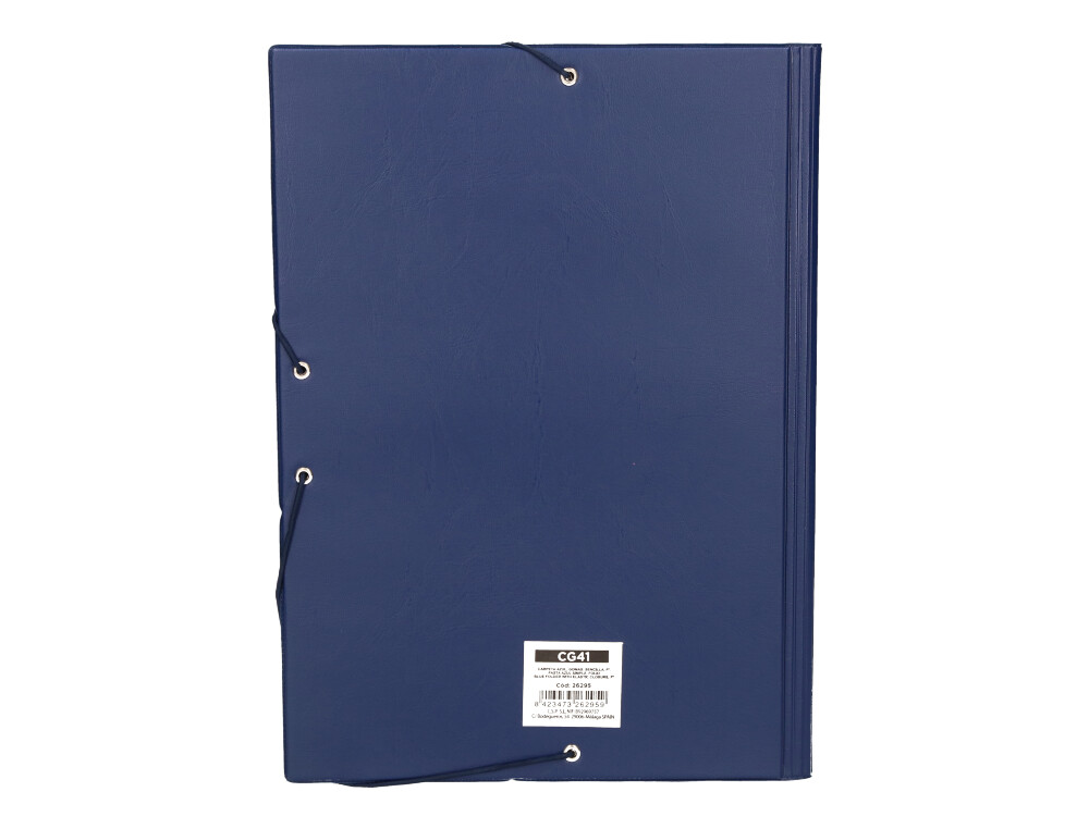 PASTA DE ELASTICOS LIDERPAPEL PLASTICA SEM ABAS AZUL