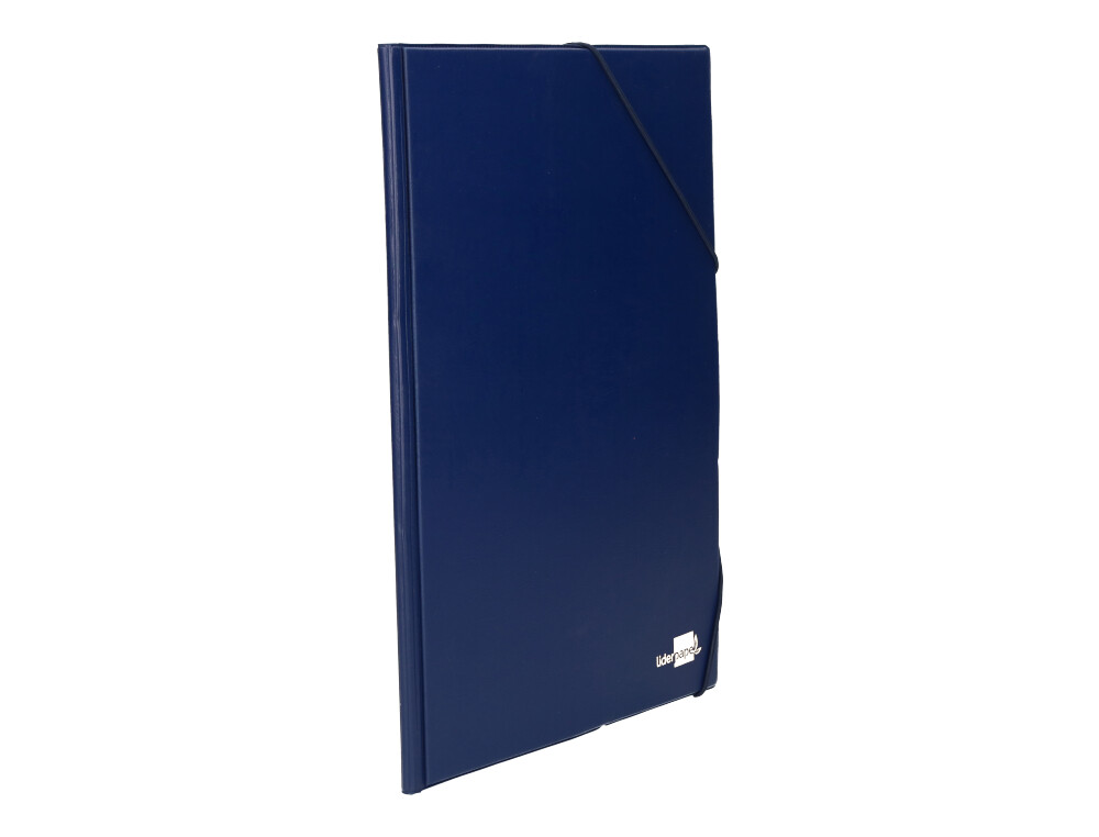 PASTA DE ELASTICOS LIDERPAPEL PLASTICA SEM ABAS AZUL