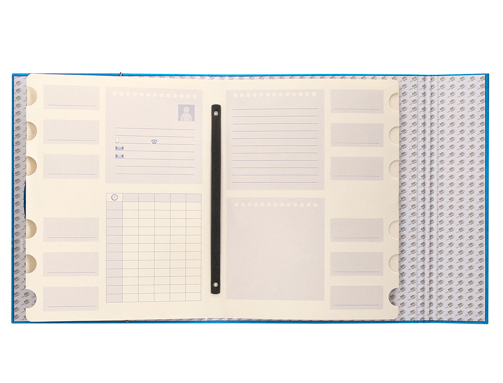 PASTA CLASSIFICADORA LIDERPAPEL COM 12 DEPARTAMENTOS CELESTE