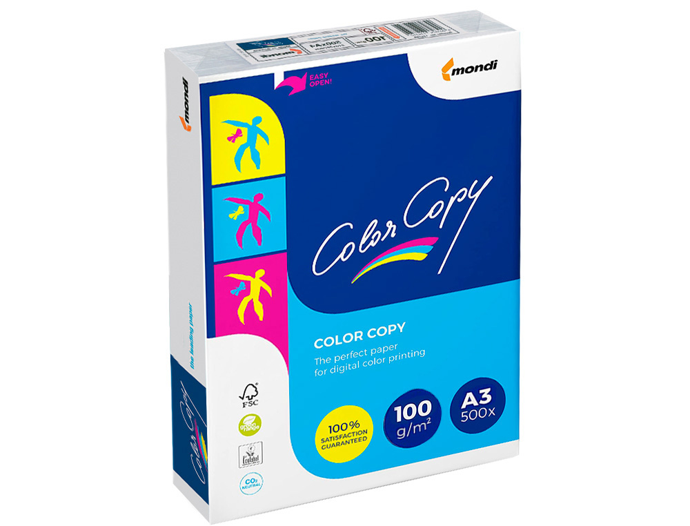 PAPEL COLOR COPY DIN A3 100 GR EMBALAGEM DE 500 FOLHAS