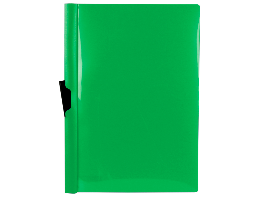 BOLSA DOSSIER LIDERPAPEL COM CLIP LATERAL DIN A4 VERDE 60 FOLHAS