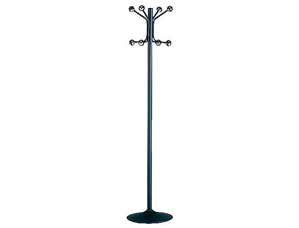 CABIDE COM PE SIE METALICO PRETO COM 8 SUPORTES 177 X 38 CM