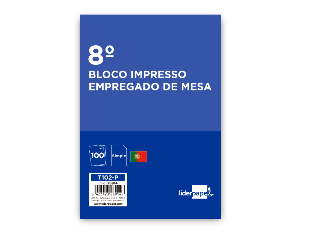 BLOCO EMPREGADO DE MESA SIMPLES 105X155 MM