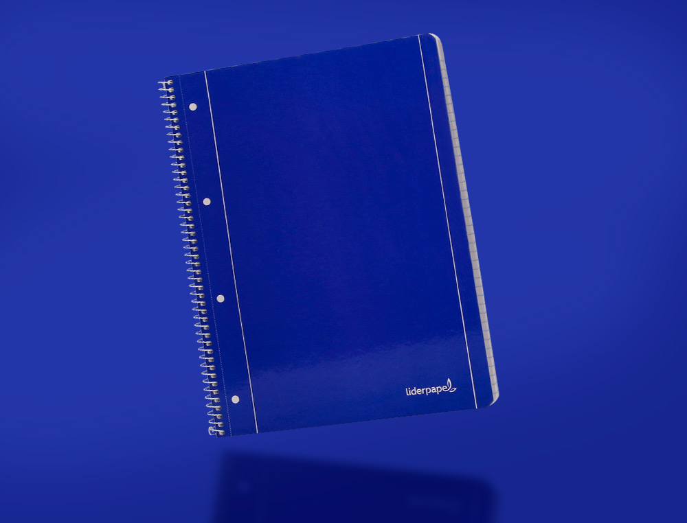 CADERNO ESPIRAL LIDERPAPEL CAPA AZUL MICRO 80 F DIN A4 PAUTADO