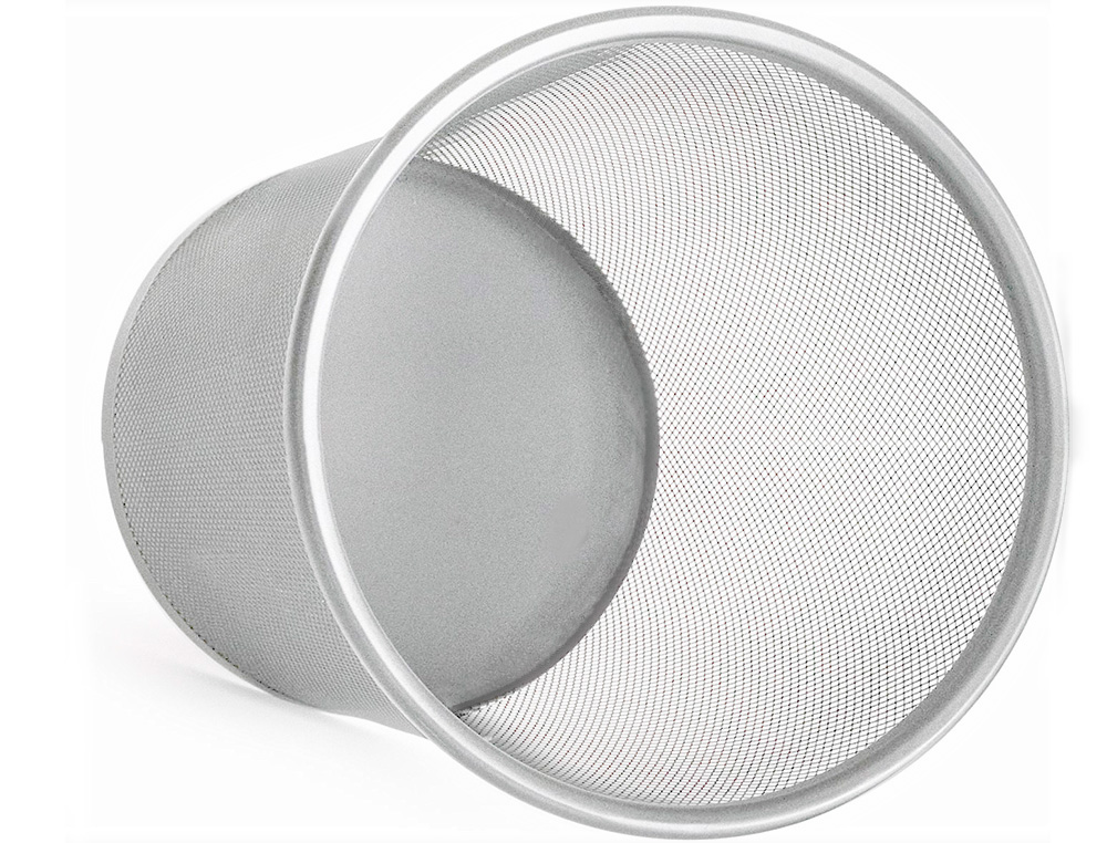 CESTO DE PAPEIS Q-CONNECT DE REDE METALICO PRATA CAPACIDADE 8,3 LITROS 26X23,5 CM