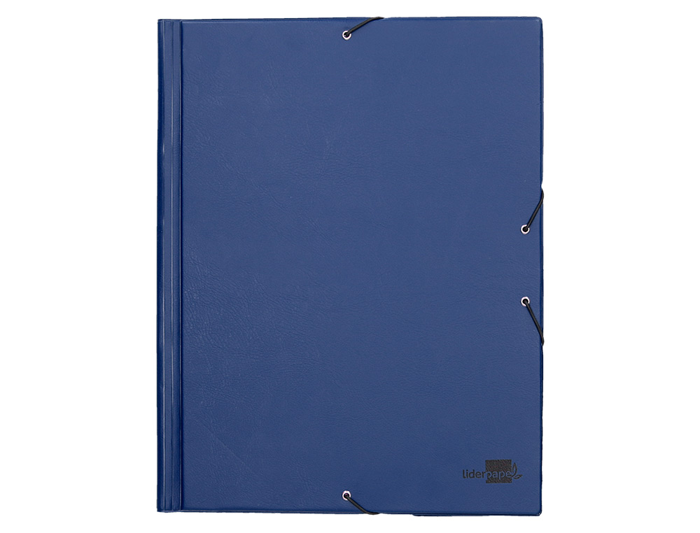 PASTA DE ELASTICOS LIDERPAPEL PLASTICA COM ABAS AZUL