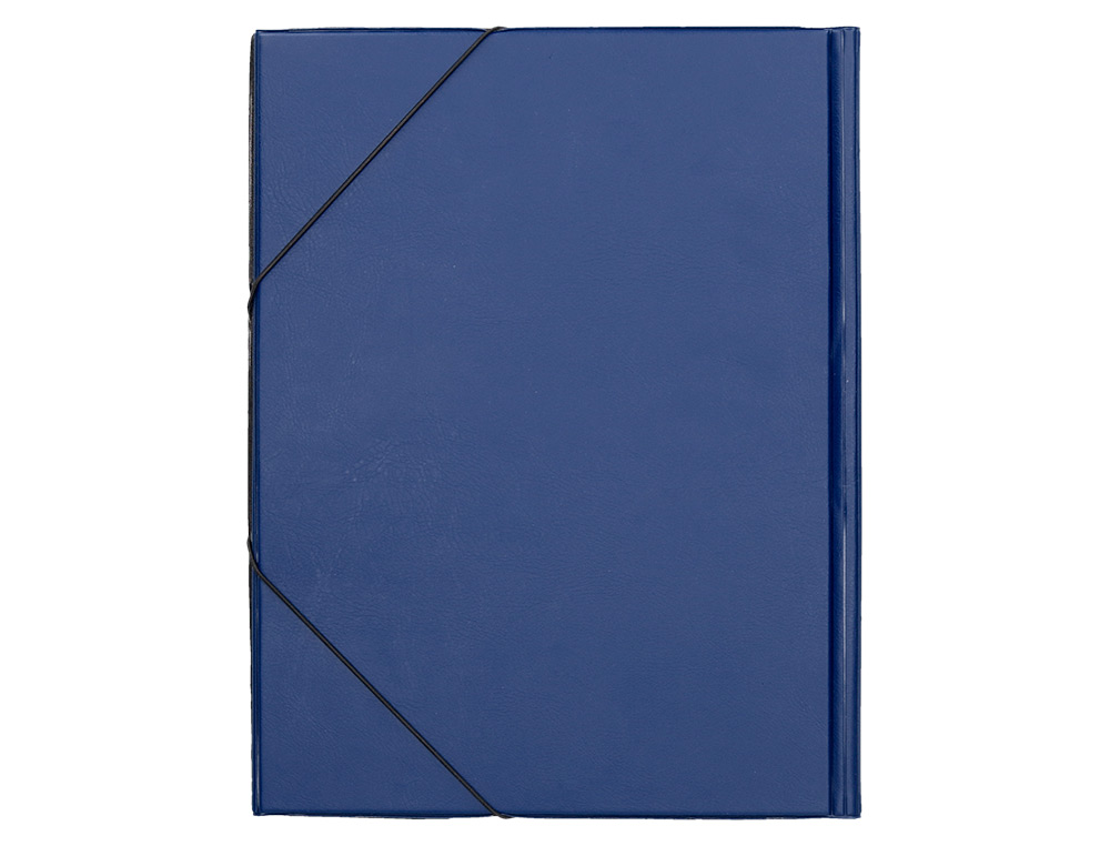 PASTA DE ELASTICOS LIDERPAPEL PLASTICA COM ABAS AZUL