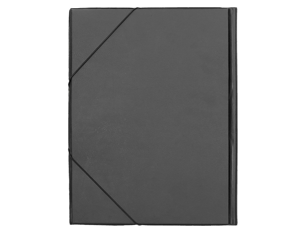 PASTA DE ELASTICOS LIDERPAPEL PLASTICA COM ABAS PRETO