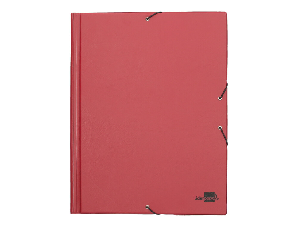PASTA DE ELASTICOS LIDERPAPEL PLASTICA COM ABAS VERMELHO