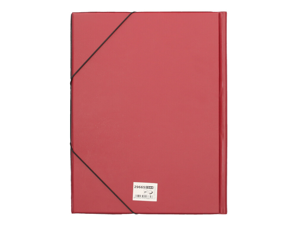 PASTA DE ELASTICOS LIDERPAPEL PLASTICA COM ABAS VERMELHO