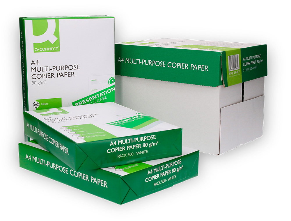 PAPEL FOTOCOPIA Q-CONNECT DIN A4 PACK 500 FOLHAS 80 GR