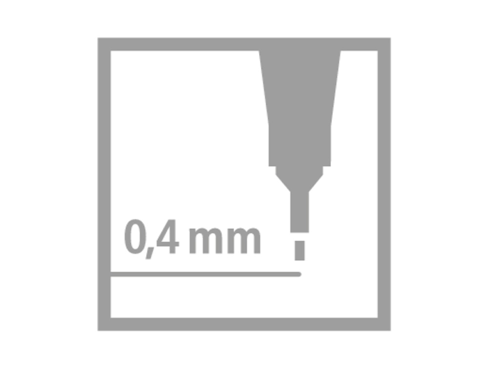 MARCADOR STABILO PONTA DE FIBRA POINT 88 PRETO 0,4 MM