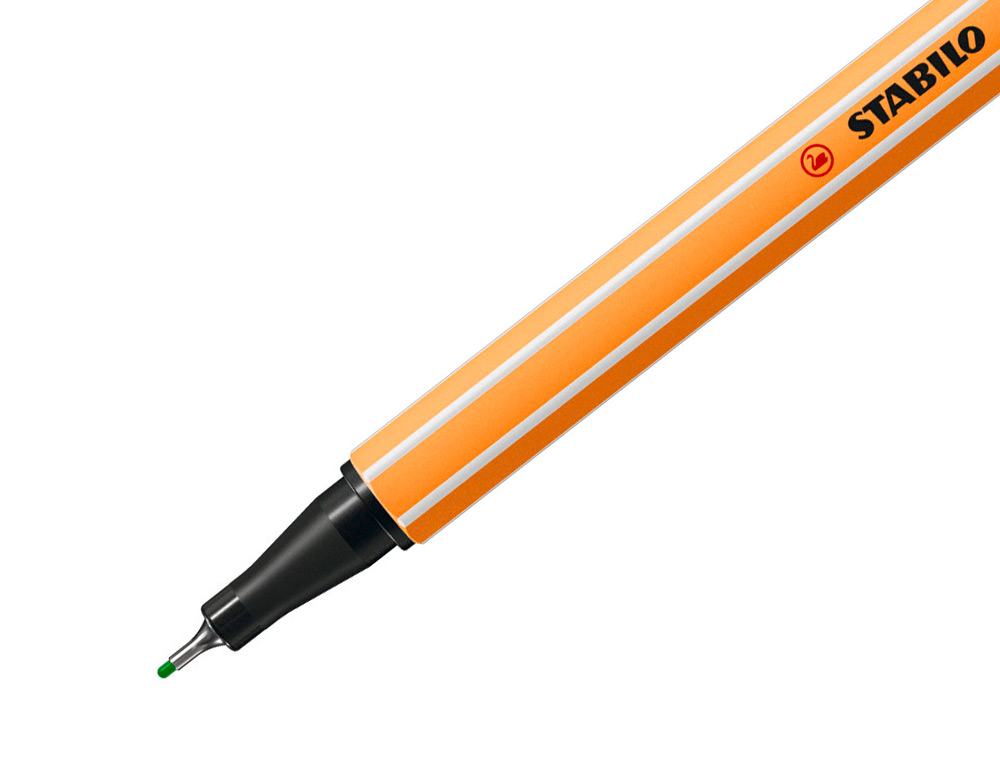 MARCADOR STABILO PONTA DE FIBRA POINT 88 VERDE FOLHA 0,4 MM