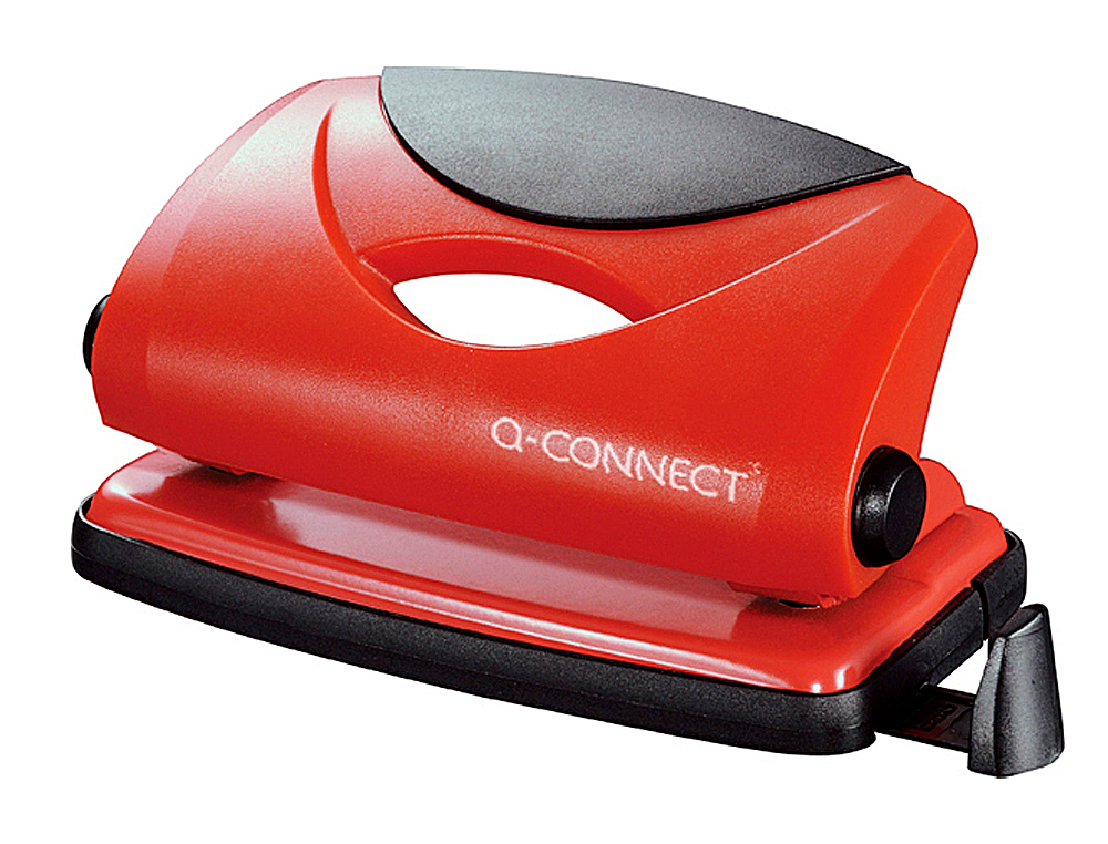 FURADOR Q-CONNECT CAPACIDADE 10 FOLHAS VERMELHO