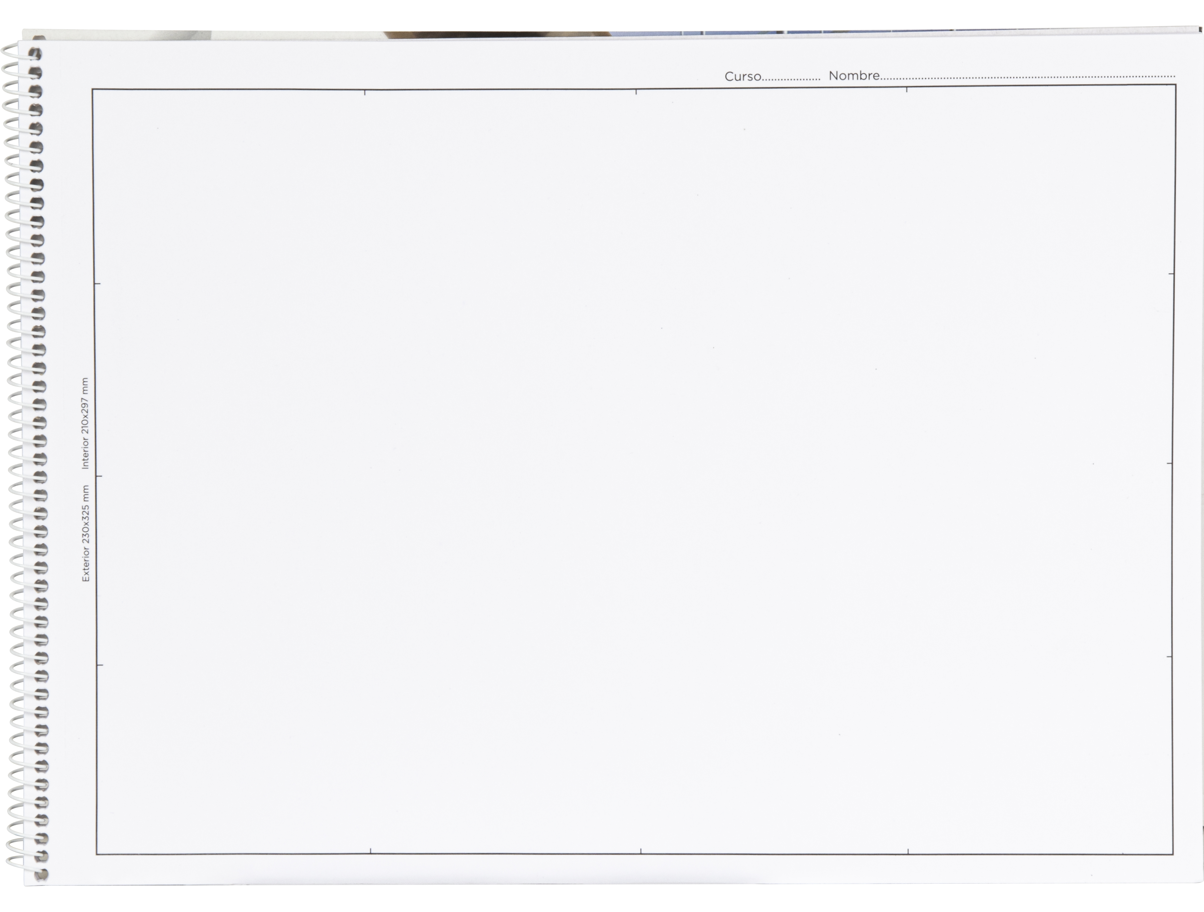 BLOCO DE DESENHO LIDERPAPEL LINEAL ESPIRAL 230X325MM 20 FOLHAS 130GR PERFURADO
