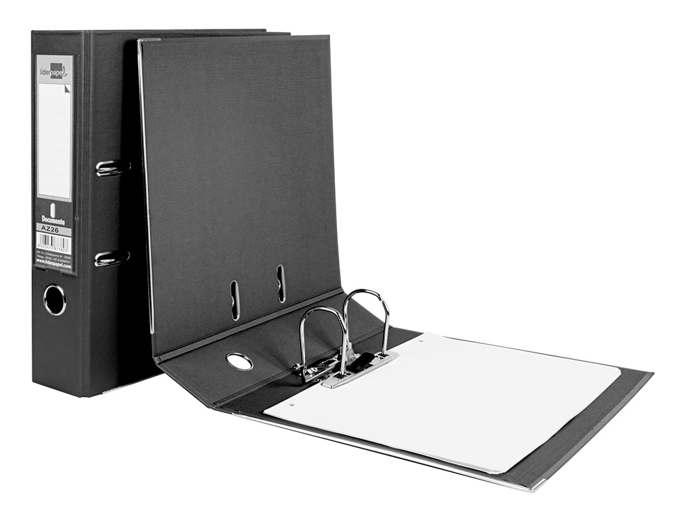 PASTA DE ARQUIVO DE ALAVANCA LIDERPAPEL DOCUMENTA PVC DIN A4 LOMBADA 75 MM PRETA