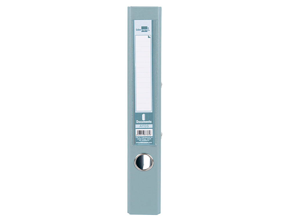 PASTA DE ARQUIVO DE ALAVANCA LIDERPAPEL DOCUMENTA PVC DIN A4 LOMBADA 52 MM CINZA