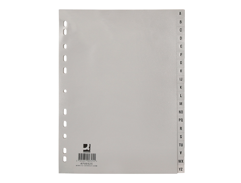 SEPARADOR Q-CONNECT ALFABETICOS A_Z DE PLASTICO DIN A4