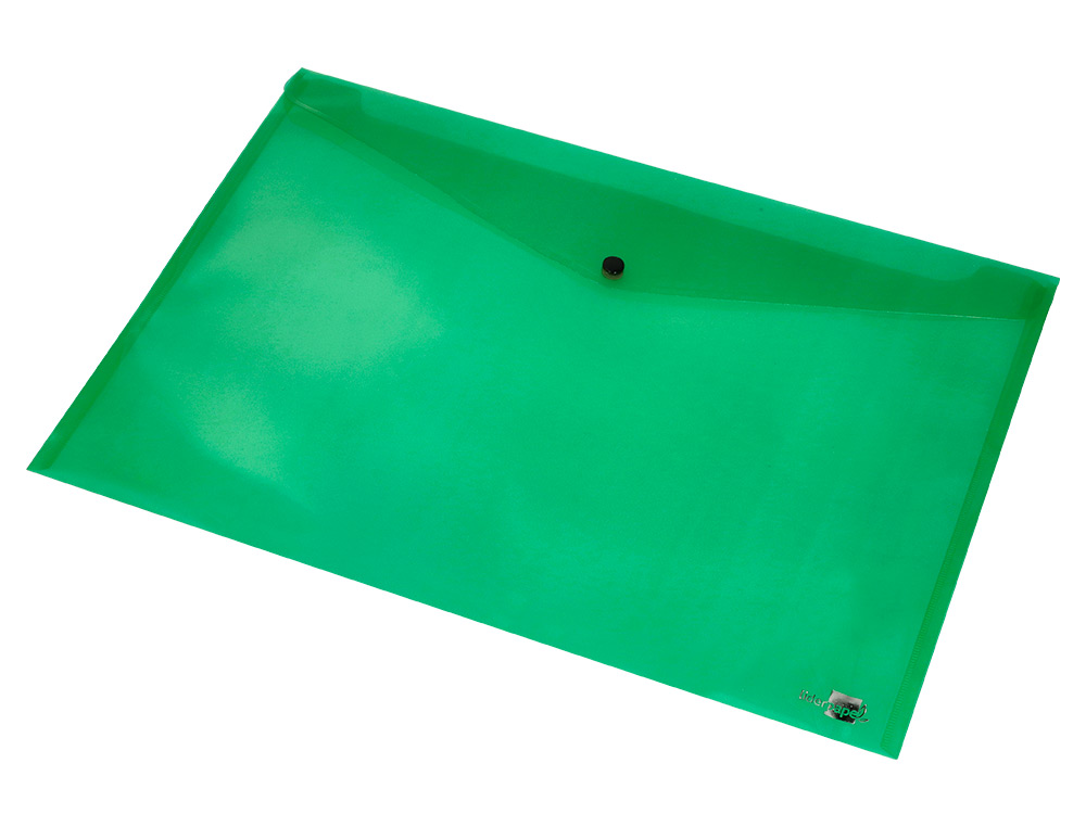 BOLSA PORTA DOCUMENTOS LIDERPAPEL COM MOLA DIN A3 VERDE