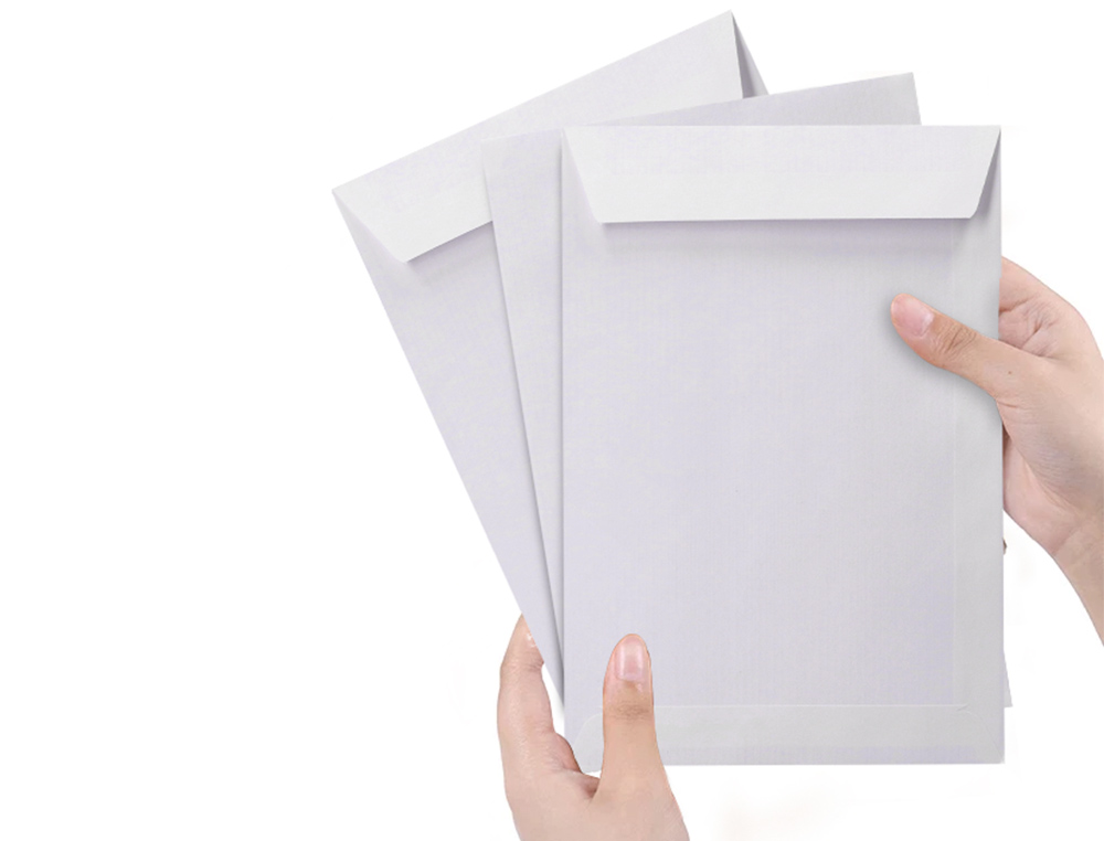 ENVELOPE LIDERPAPEL N.15 BOLSA B5 BRANCO 176X250 MM TIRA DE SILICONE PACK DE 500 UNIDADES