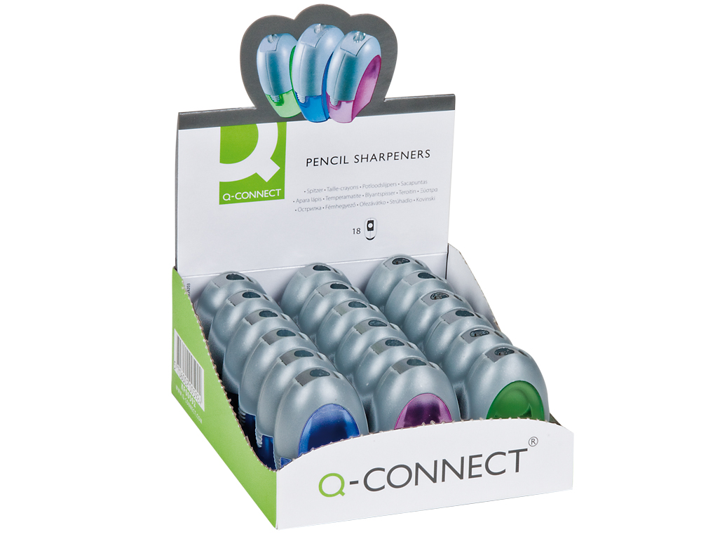 APARA LAPIS Q-CONNECT DE METALICO COM DEPOSITO DE DOIS USOS