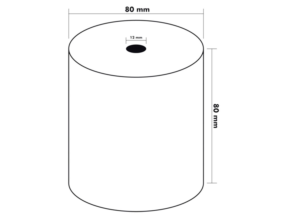ROLO TERMICO PARA IMPRESSORA 80X80X11 MM 58 GR