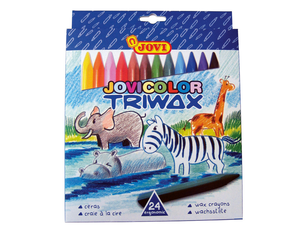 LAPIS DE CERA JOVICOLOR TRIWAX COM 24 LAPIS