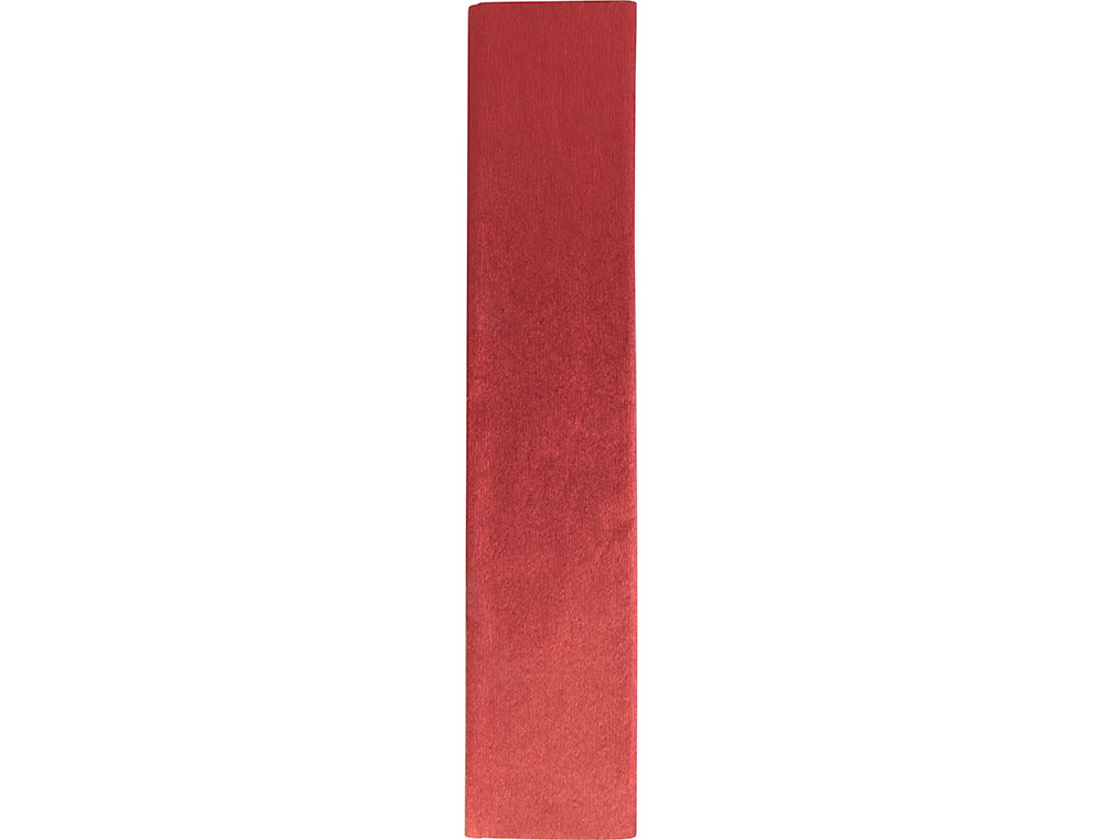 PAPEL CREPE EM CELOFANE LIDERPAPEL 50 CM X 2,5 M VERMELHO METALIZADO