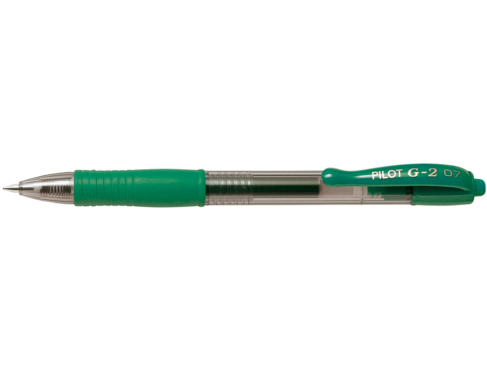 ESFEROGRAFICA PILOT G-2 VERDE TINTA GEL RETRATIL PEGA DE BORRACHA