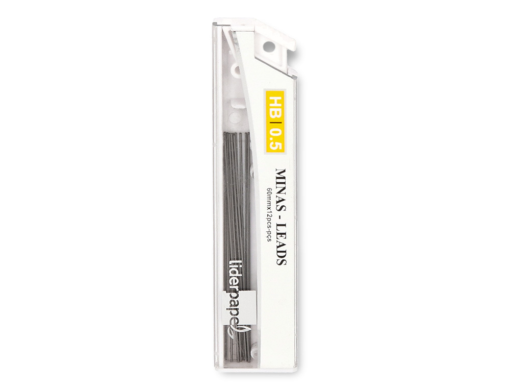 MINAS LIDERPAPEL GRAFITE 0,5 MM HB TUBO DE 12 MINAS