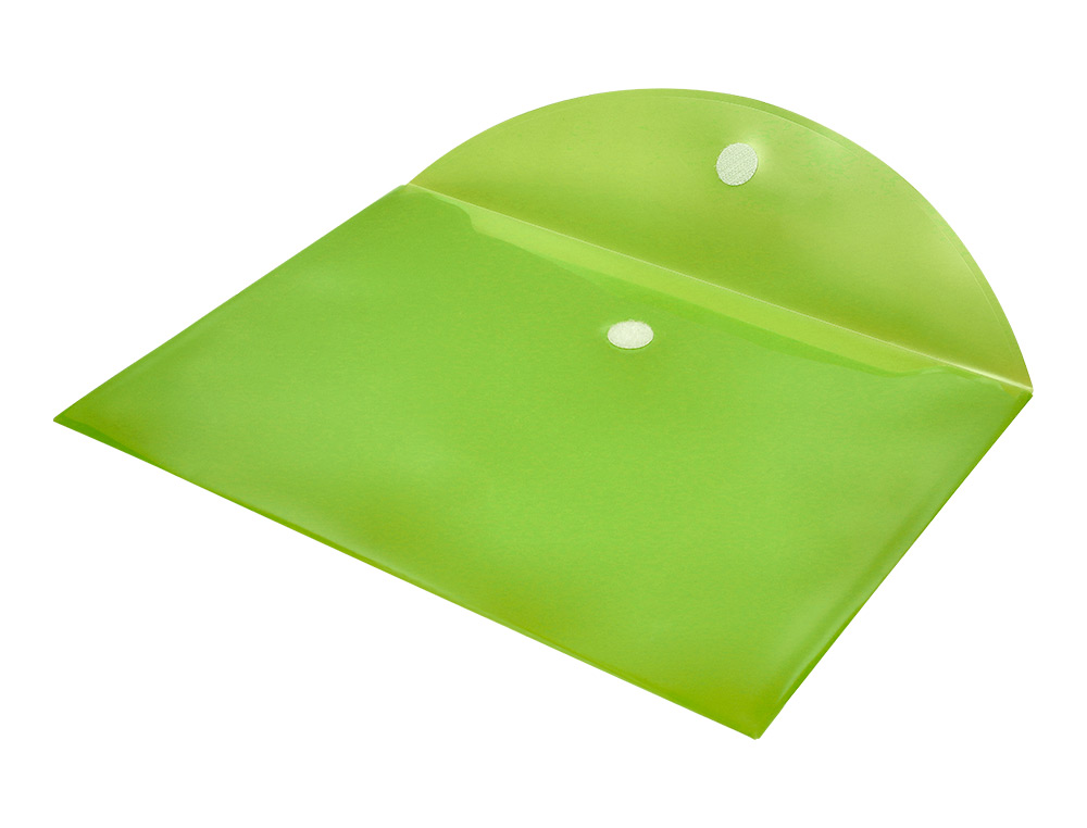 BOLSA PORTA DOCUMENTOS LIDERPAPEL DIN A4 VERDE