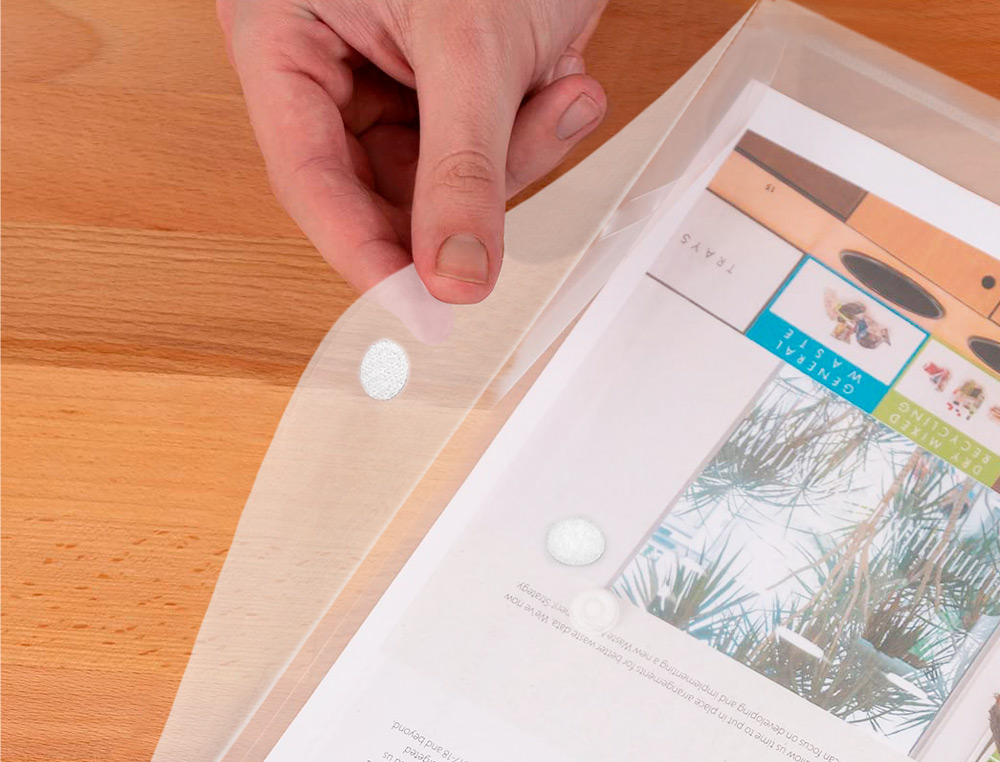 BOLSA PORTA DOCUMENTOS LIDERPAPEL DIN A4 CRISTAL