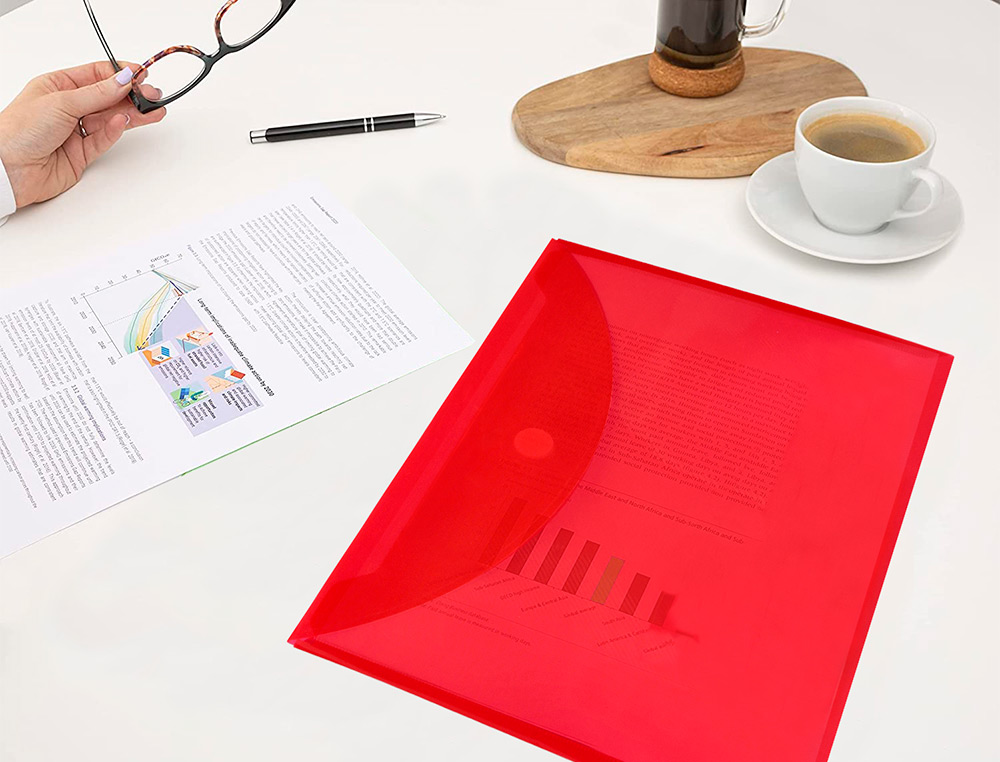 BOLSA PORTA DOCUMENTOS LIDERPAPEL DIN A4 12 CORES SORTIDAS