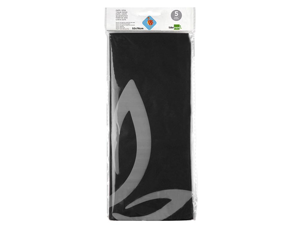 PAPEL SEDA LIDERPAPEL 52 X 76 CM 18 GR PRETO